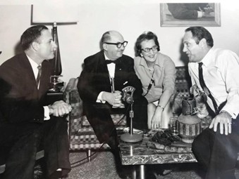 WERE-AM’s “Apartment 13” with Bill Gordon hosting guests on-air live from his living room.