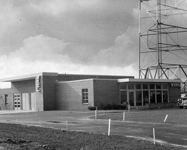 The WXEL-TV studios and transmitter. WXEL would become WJW-TV.