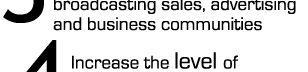 Increase the level of professionalism among those in the Cleveland broadcast community